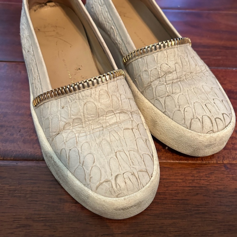 Giuseppe Zanotti White Python Slip-On Platform Sn… - image 3